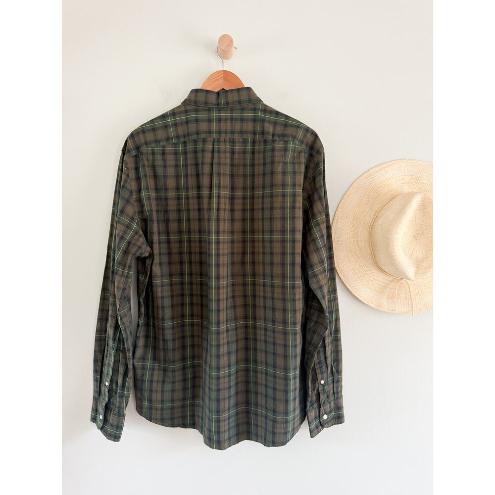 J.Crew | NWT Secret Wash slim cotton poplin shirt in Green Plaid | Sz XL - Picture 10 of 11
